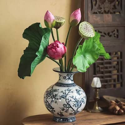RusticReach Artificial Lotus Flower and Seedpod