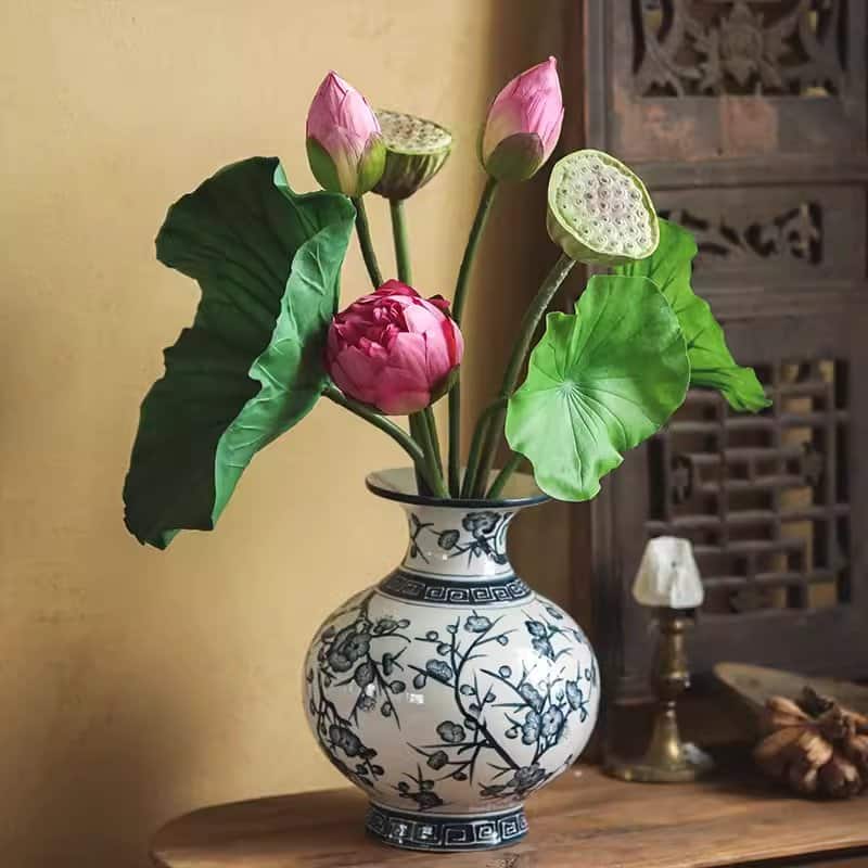RusticReach Artificial Lotus Flower and Seedpod