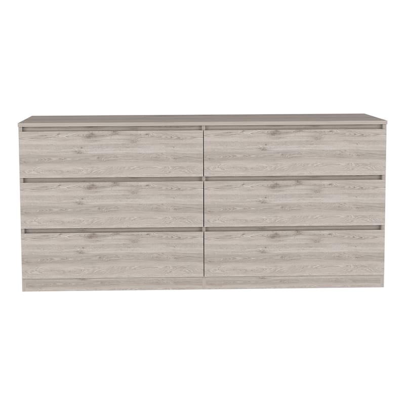 Wooden 6-Drawer Double Dresser