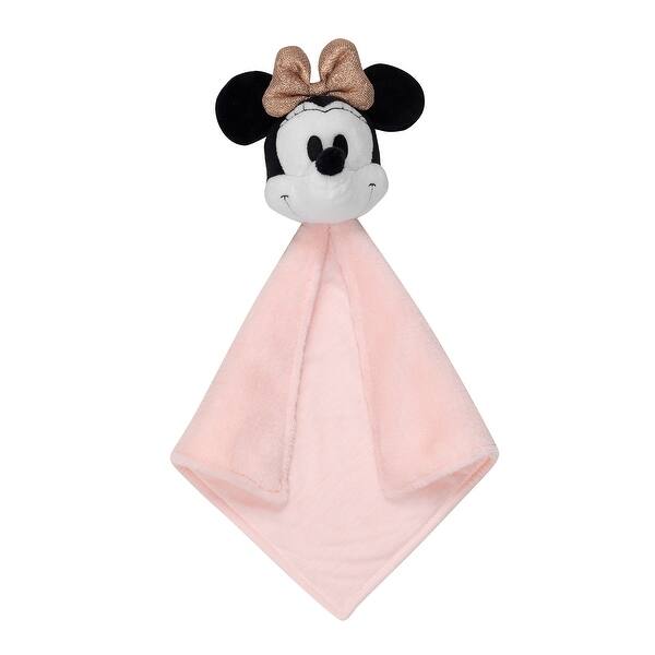 slide 2 of 3, Lambs & Ivy Disney Baby MINNIE MOUSE Lovey Pink/White Plush Security Blanket