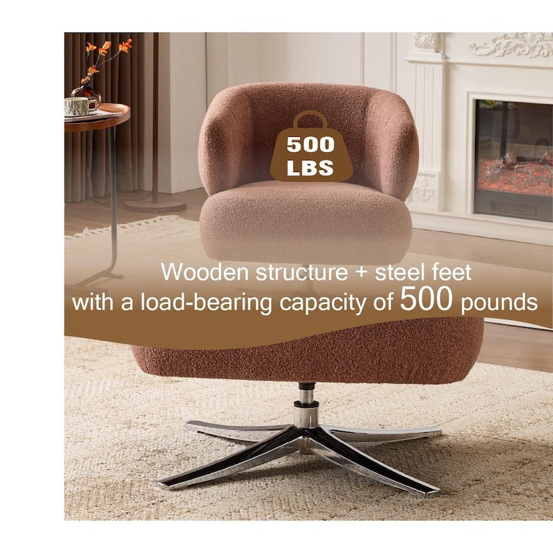 Swivel Chair Leisure Chair Side Chair, Rustic Accent Chair Reception Chair Red Reading Chair Armchair