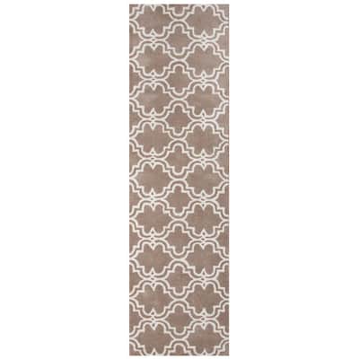Modern Trellis Hand-Tufted Runner Rug - 2'3" x 8' Runner