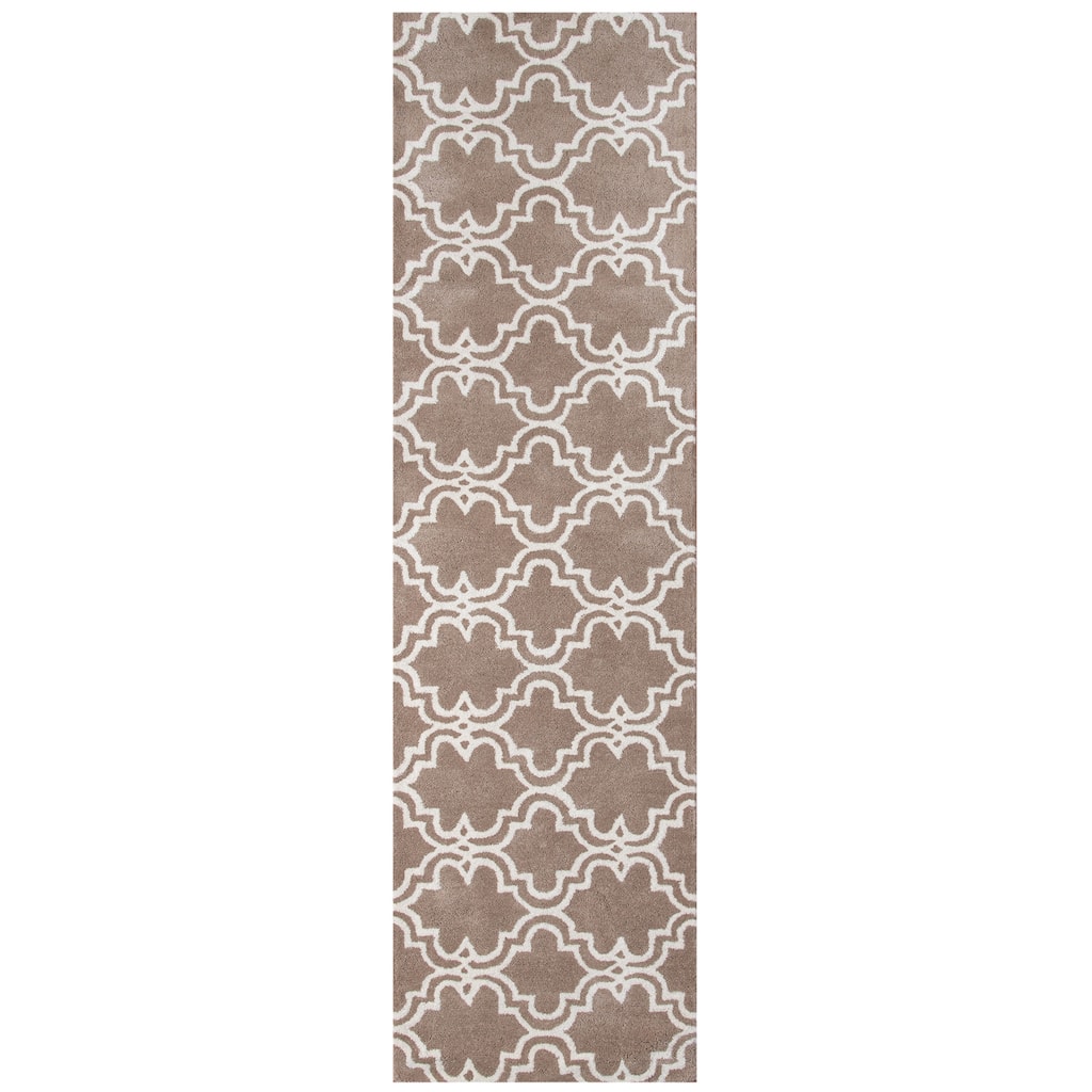 Modern Trellis Hand-Tufted Runner Rug - 2'3" x 8' Runner