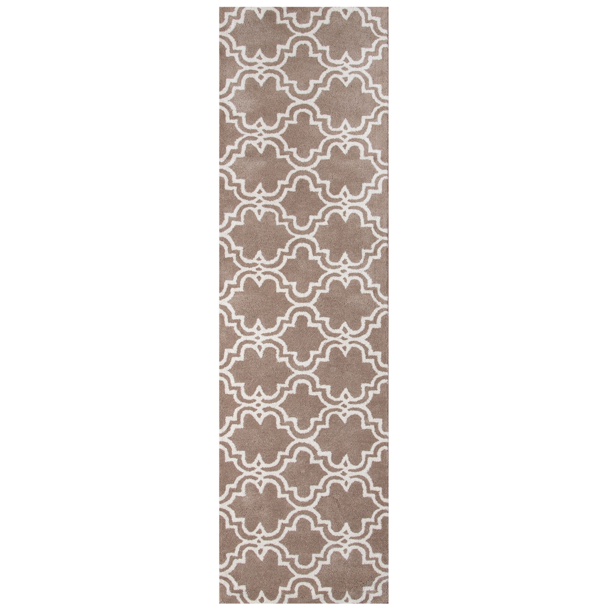 Modern Trellis Hand-Tufted Runner Rug - 2'3" x 8' Runner