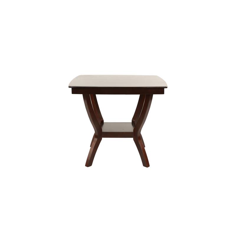 Dining Table Counter Height Dining Table 1pc Table w Shelve Solidwood Espresso Finish Dining Room Furniture