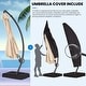 preview thumbnail 5 of 34, 10 ft.Aluminum Curvy Cantilever Offset Hanging Patio Umbrella With Sandbag Base
