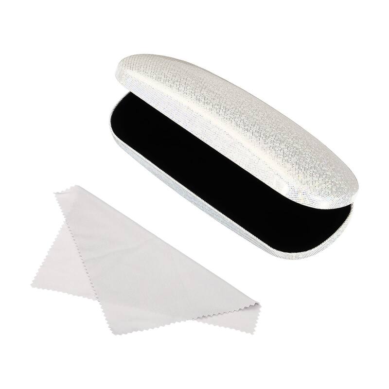 Glasses Case Hard Shell, Eyeglass Case Eye Glasses Case Sparkle for Women, White