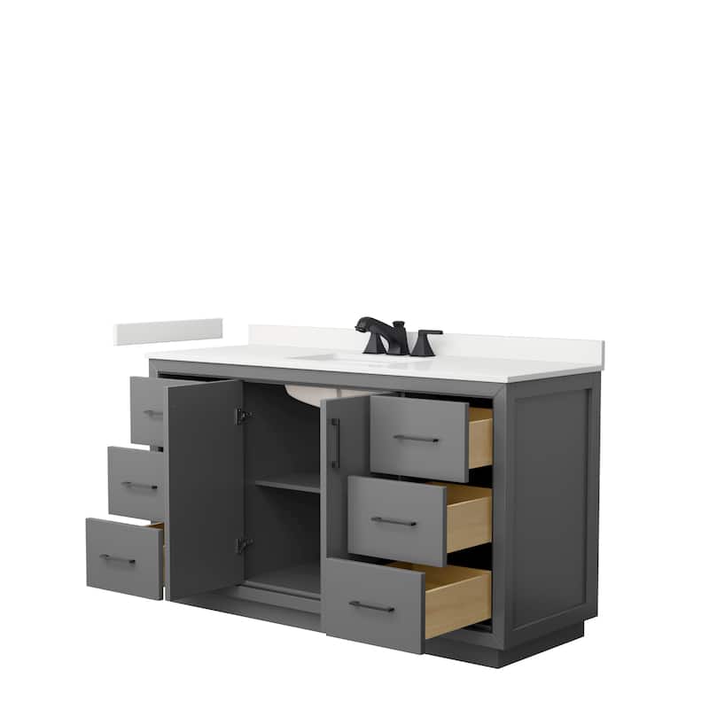 Icon 60-inch Single Vanity, Quartz Top