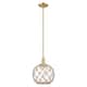 Option Clear Glass with Brown Rope / Champagne Bronze
