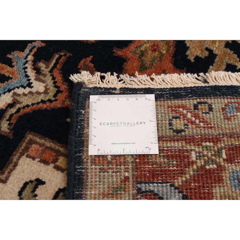 ECARPETGALLERY Hand-knotted Jules Sultane Dark Navy Wool Rug - 5'10 x 8'10
