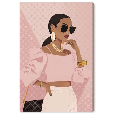Simple Pink Look Canvas by Art Remedy, Gallery Wrapped
