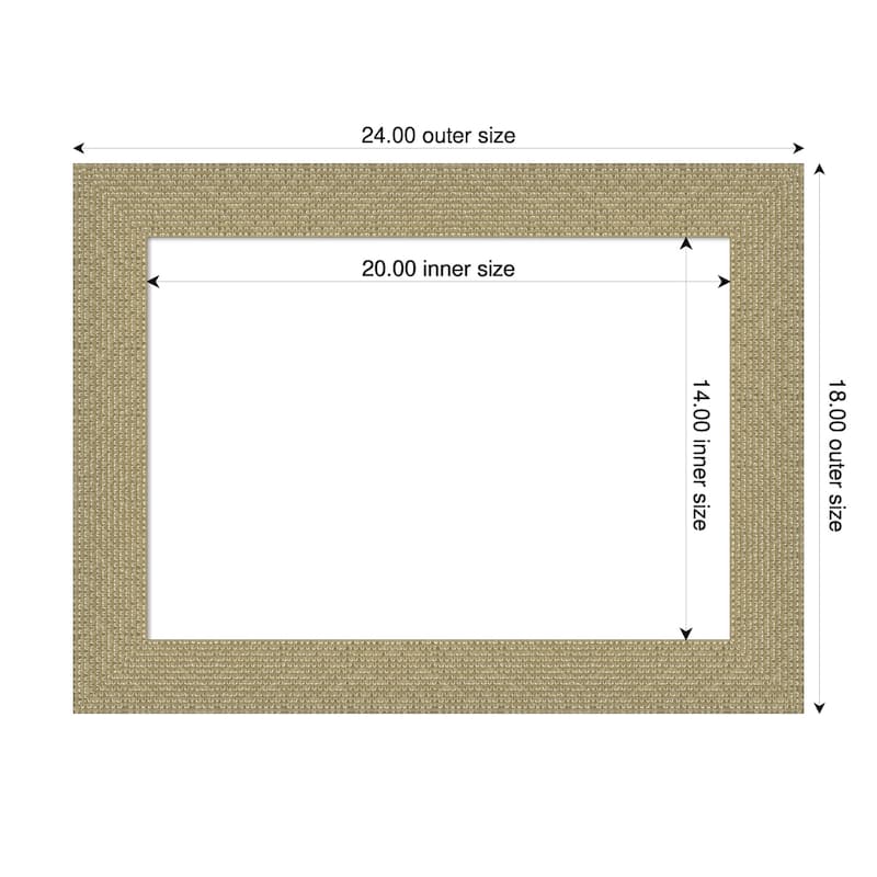 Amanti Art Mosaic Gold Framed Dry Erase Magnetic Board - 24 x 18 in - Mosaic Gold
