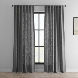 Heavy Faux Linen Curtain Panel