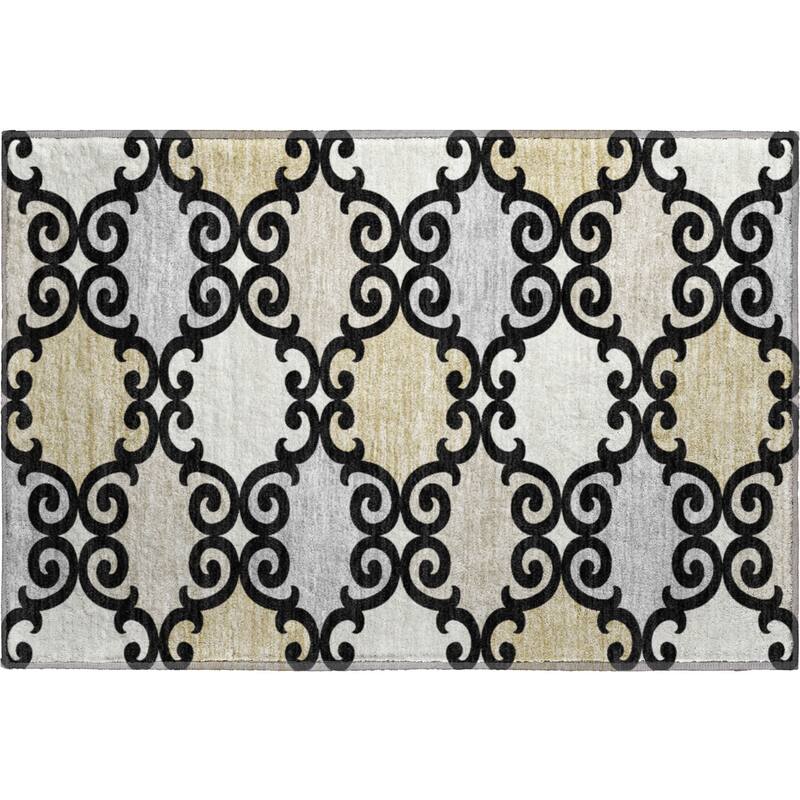 Premium Washable Super Soft Ornate Scroll Mayfield Rug