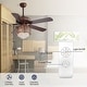 preview thumbnail 50 of 51, Sofucor 52" Ceiling Fan with Light Remote, Classical Crystal Chandelier fan, 5 Reversible Blades & Reverse Airflow