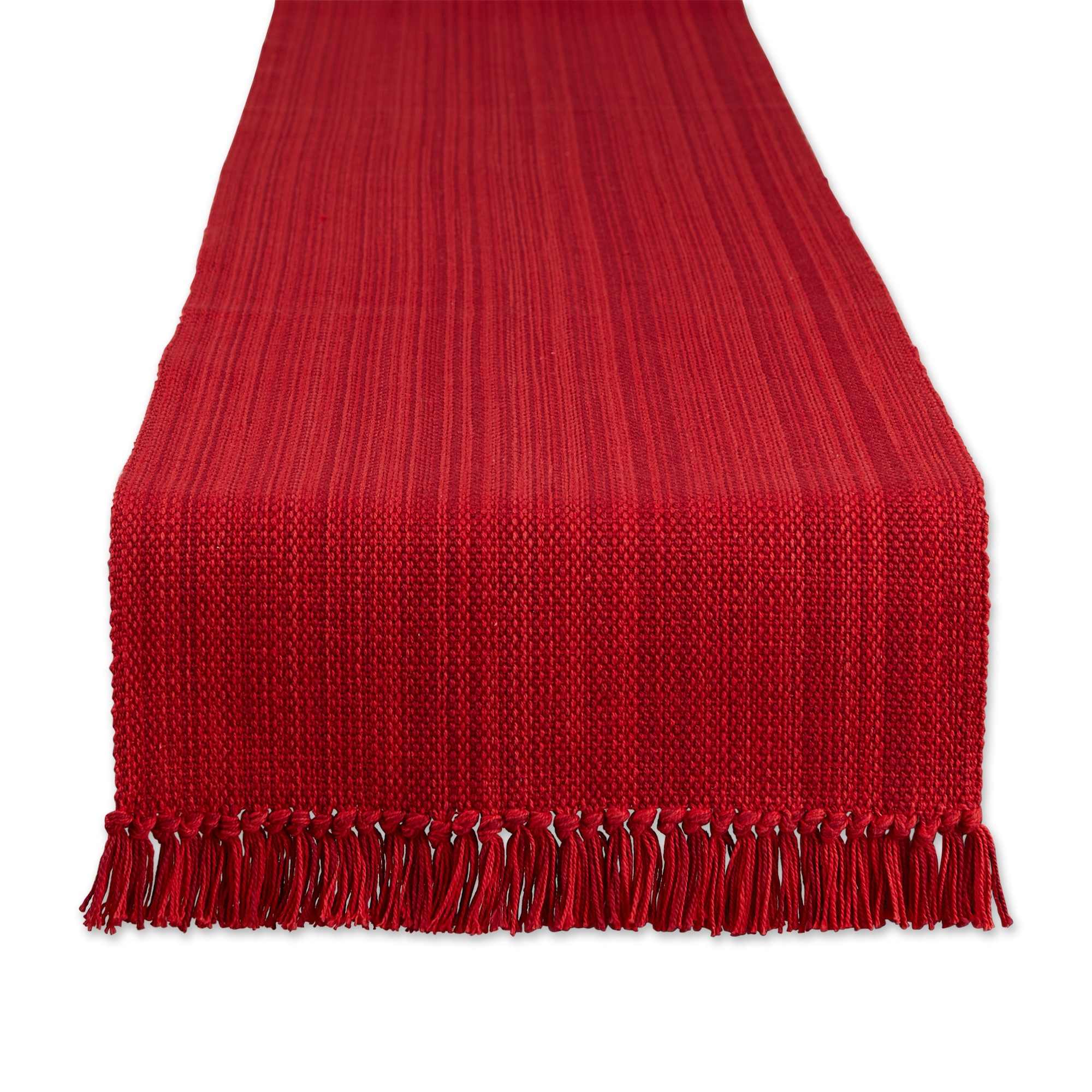 DII Variegated Taupe Fringe Table Runner 13x72