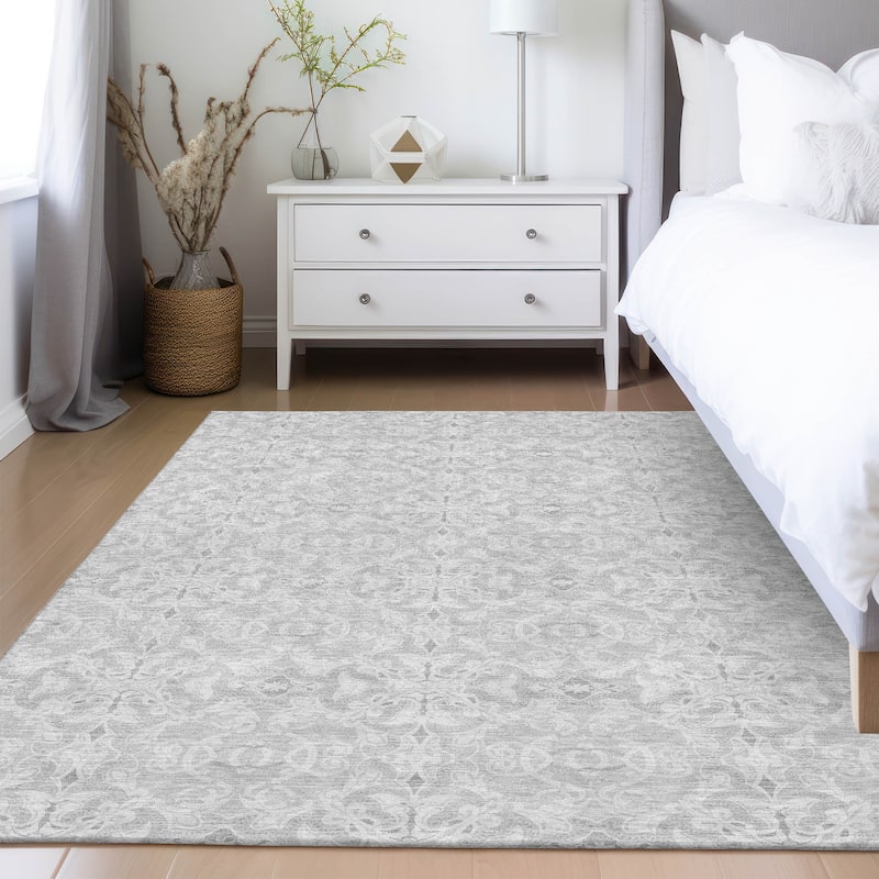 Machine Washable Indoor/ Outdoor Chantille Traditional Medallions Rug