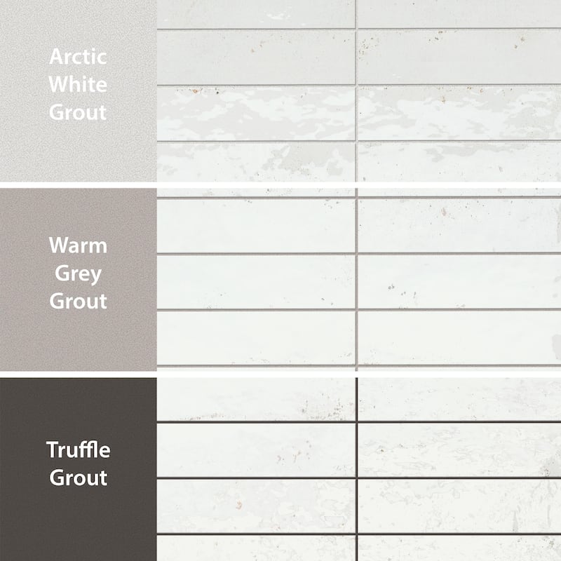 Merola Tile Scottsdale White 1-7/8" x 17-3/4" Porcelain Floor and Wall Tile