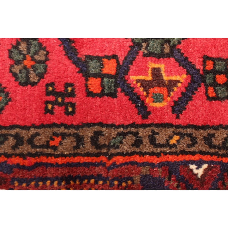 ECARPETGALLERY Hand-knotted Andelz Red Wool Rug - 4'3 x 6'8