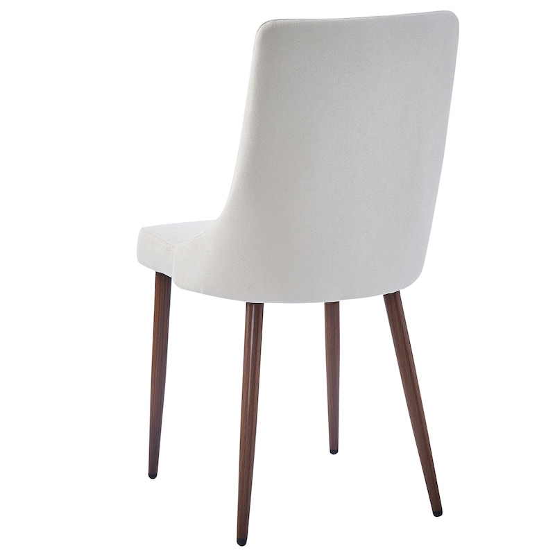 Mid-Century Fabric and Metal Dining Chair, Set of 4