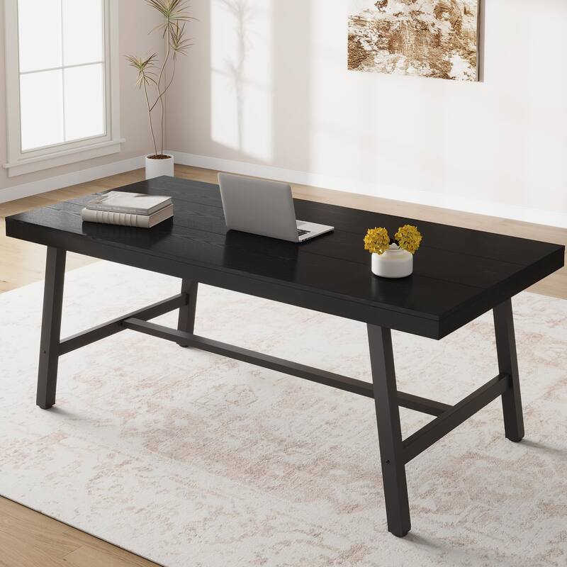 71 Inch Rectangular Dining Table, with Adjustable Feet