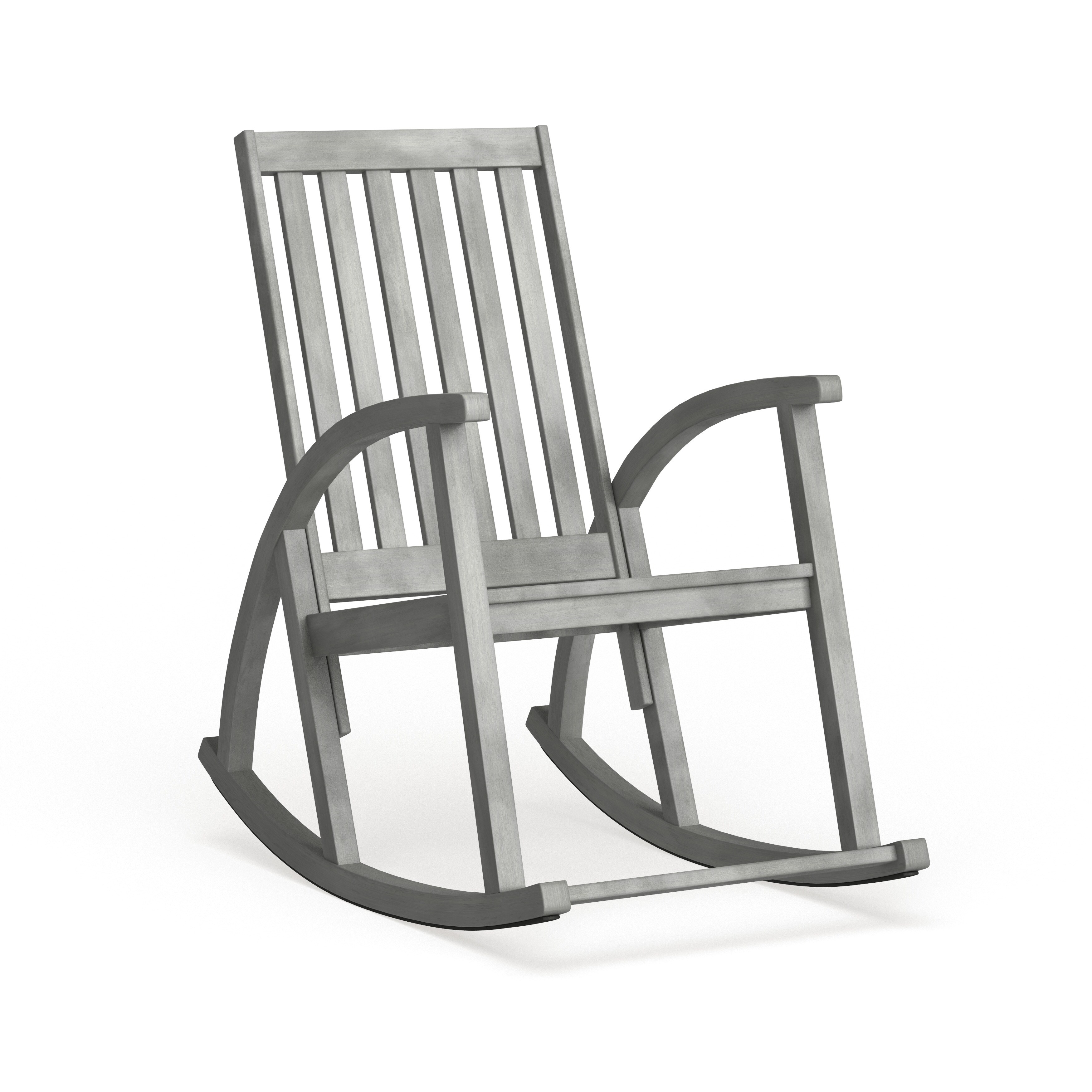 Shop Safavieh Clayton Grey Wash Acacia Wood Rocking Chair On Sale Overstock 9003738