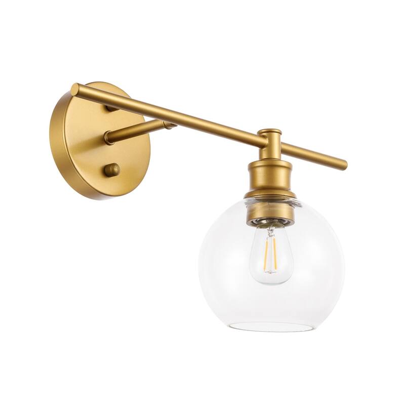 Collins 1-Light Glass Right Wall Sconce - 14.7/9.8
