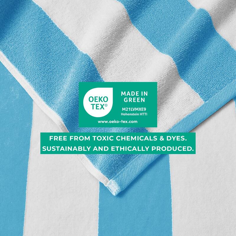 Linery & Co. Cotton Stripe Beach Towel, 4 Pack - 30" x 60"