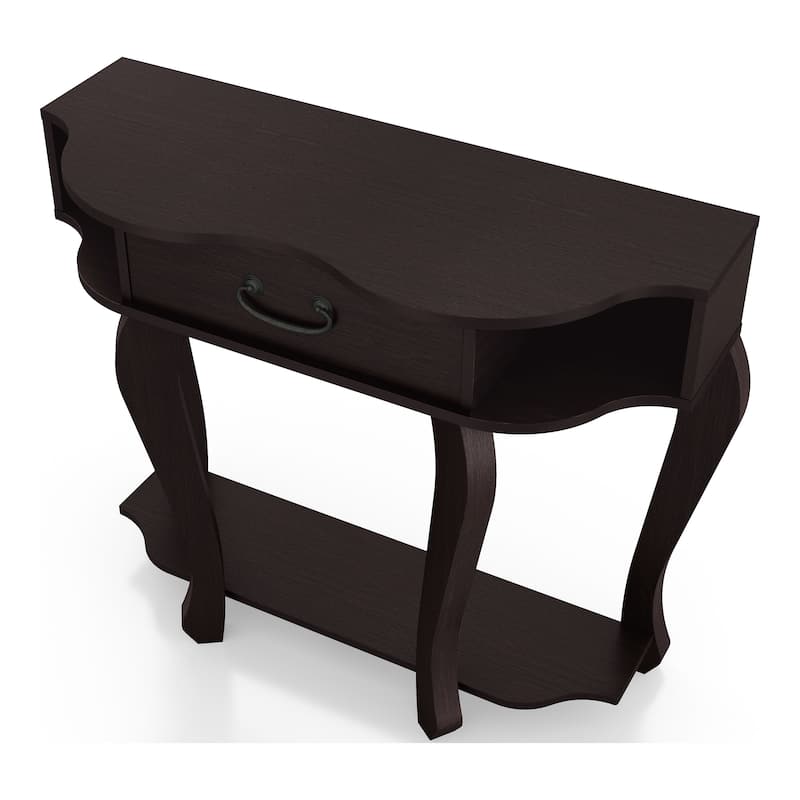 DH BASIC Transitional Espresso 41-inch 1-Drawer Console Table by Denhour