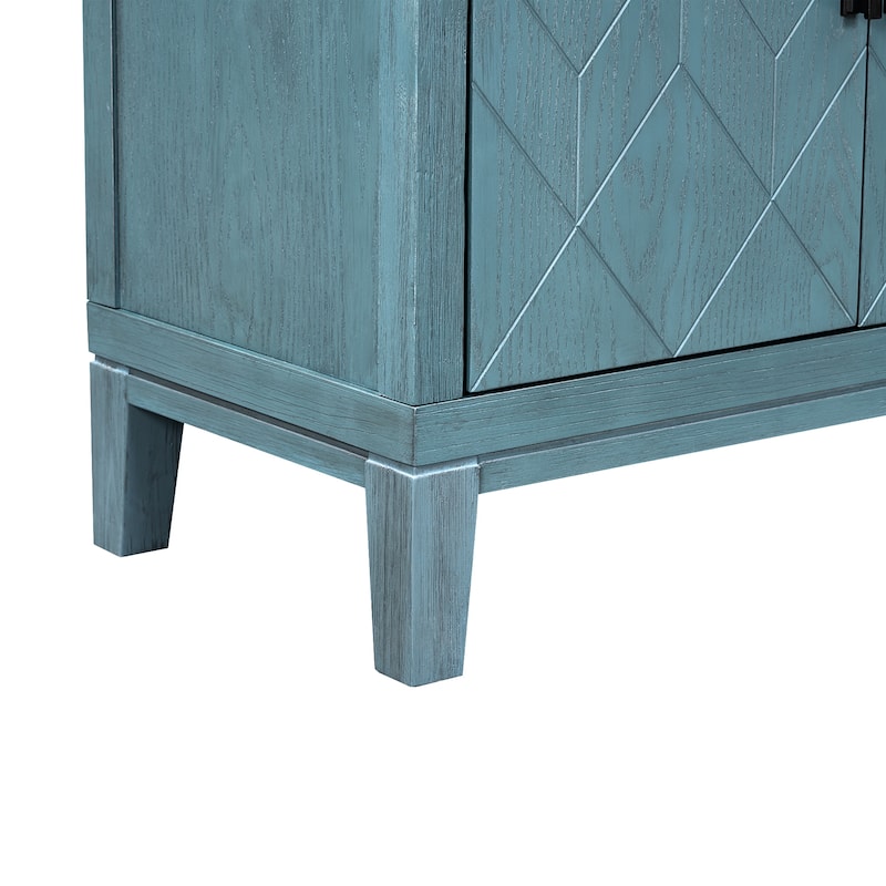 4-door Retro Sideboard with Adjustable Shelves