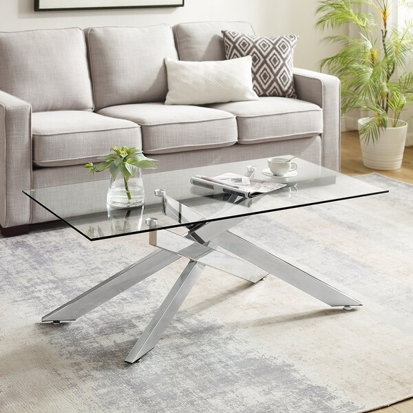 Glass top couch table cheap