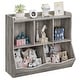 preview thumbnail 10 of 25, Toy Storage Cubby, Children's Toy Shelf Grey