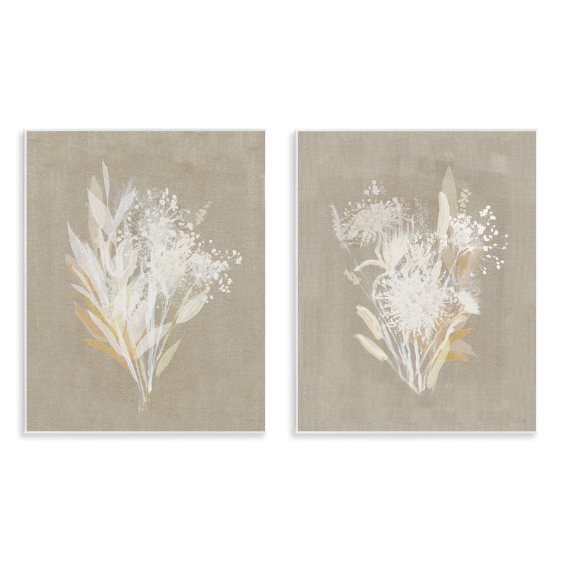 Stupell Natural Herb Impression Wall Plaque Art Design By Susan Jill (Set of 2) - 11 x 14