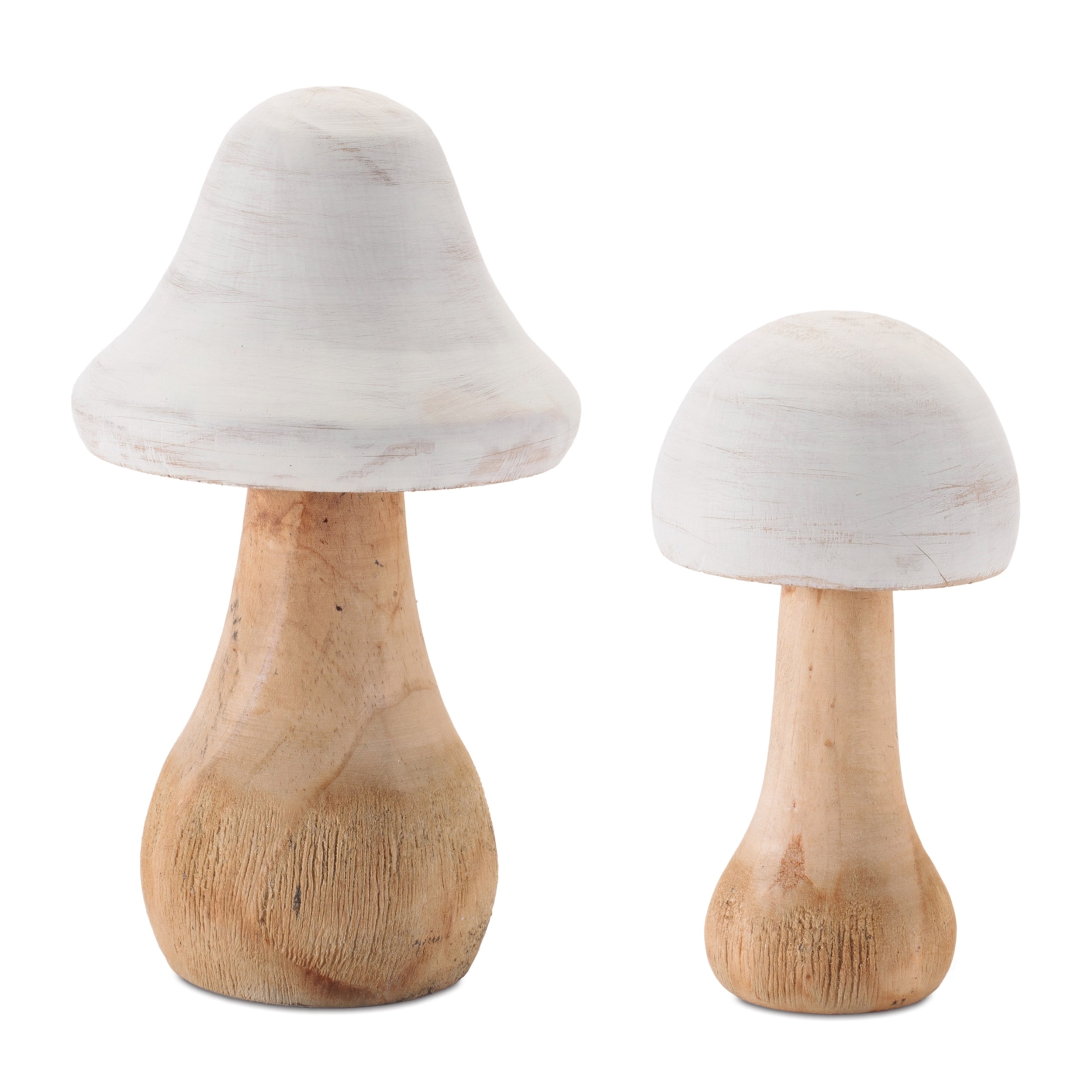 Rustic Wooden Mushroom Décor (Set of 2)