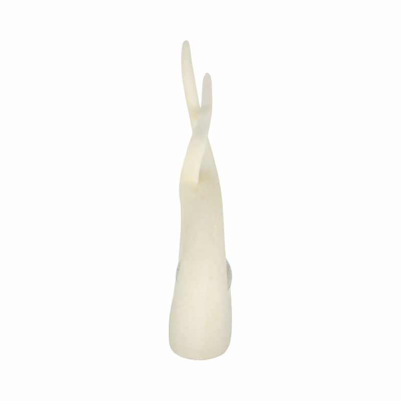 Swirl Design Decorative Modern Figurine with Marble Accent, Home Decor - 6" x 3" x 12"
