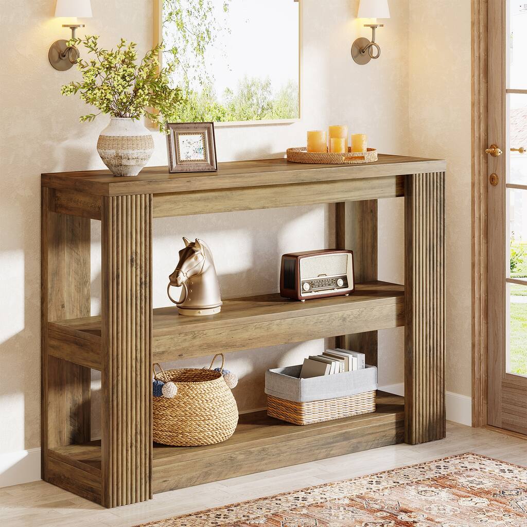 41.34-Inch Console Table with Storage Shelves - 41.34" L x 11.81" W x 31.5" H