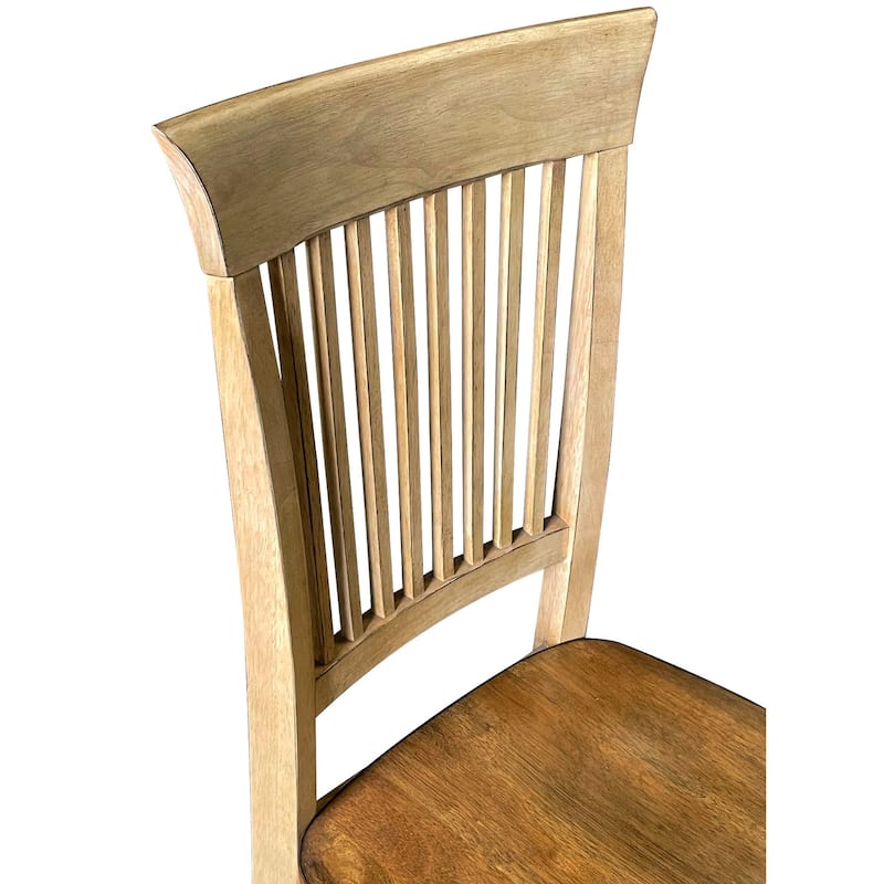 Slat Dining Chairs - Set of 2 - Modern Farmhouse Style - Kitchen Dining Room Seating