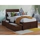 preview thumbnail 53 of 152, Nantucket Platform Bed with Footboard and Storage Drawers Walnut - Twin