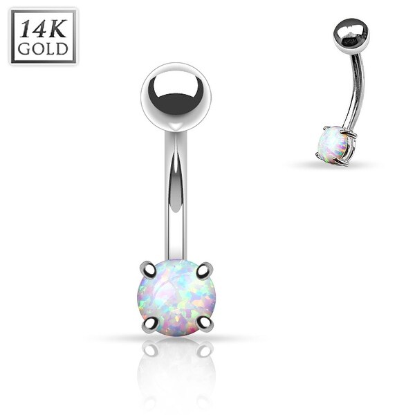 14k white gold eyebrow jewelry
