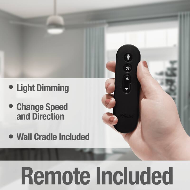 Hunter 54" Norden Ceiling Fan with LED Light Kit and Handheld Remote - Transitional, Modern, Contemporary