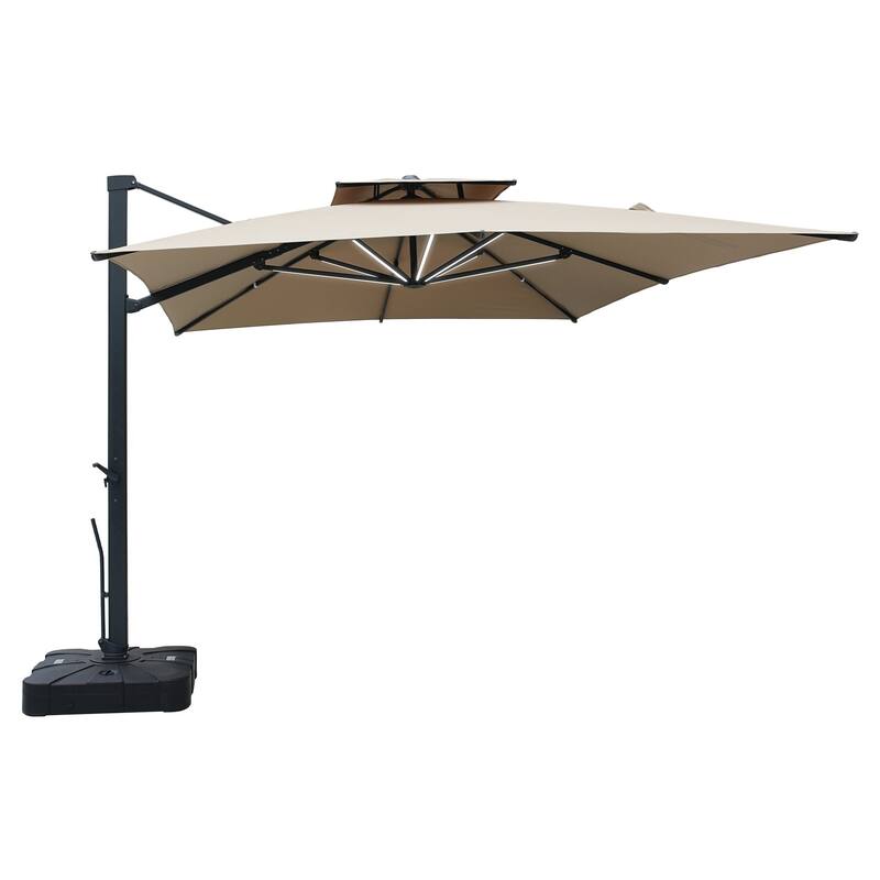 13-Ft Aluminum Dual-Roof Cantilever Umbrella