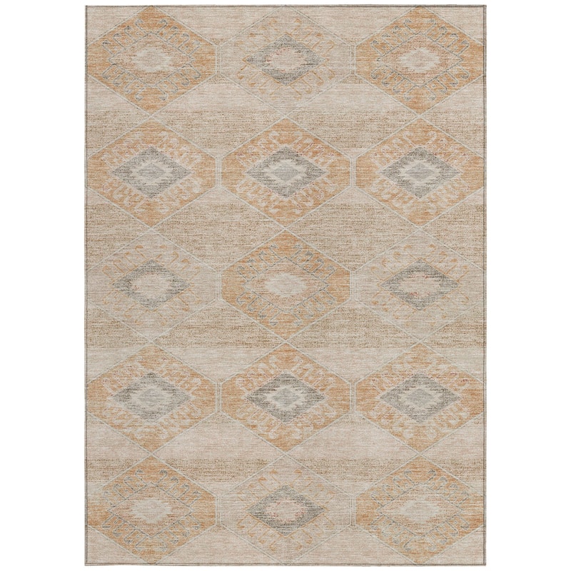 HomeRoots Aztec Transitional Rectangle Outdoor Rug