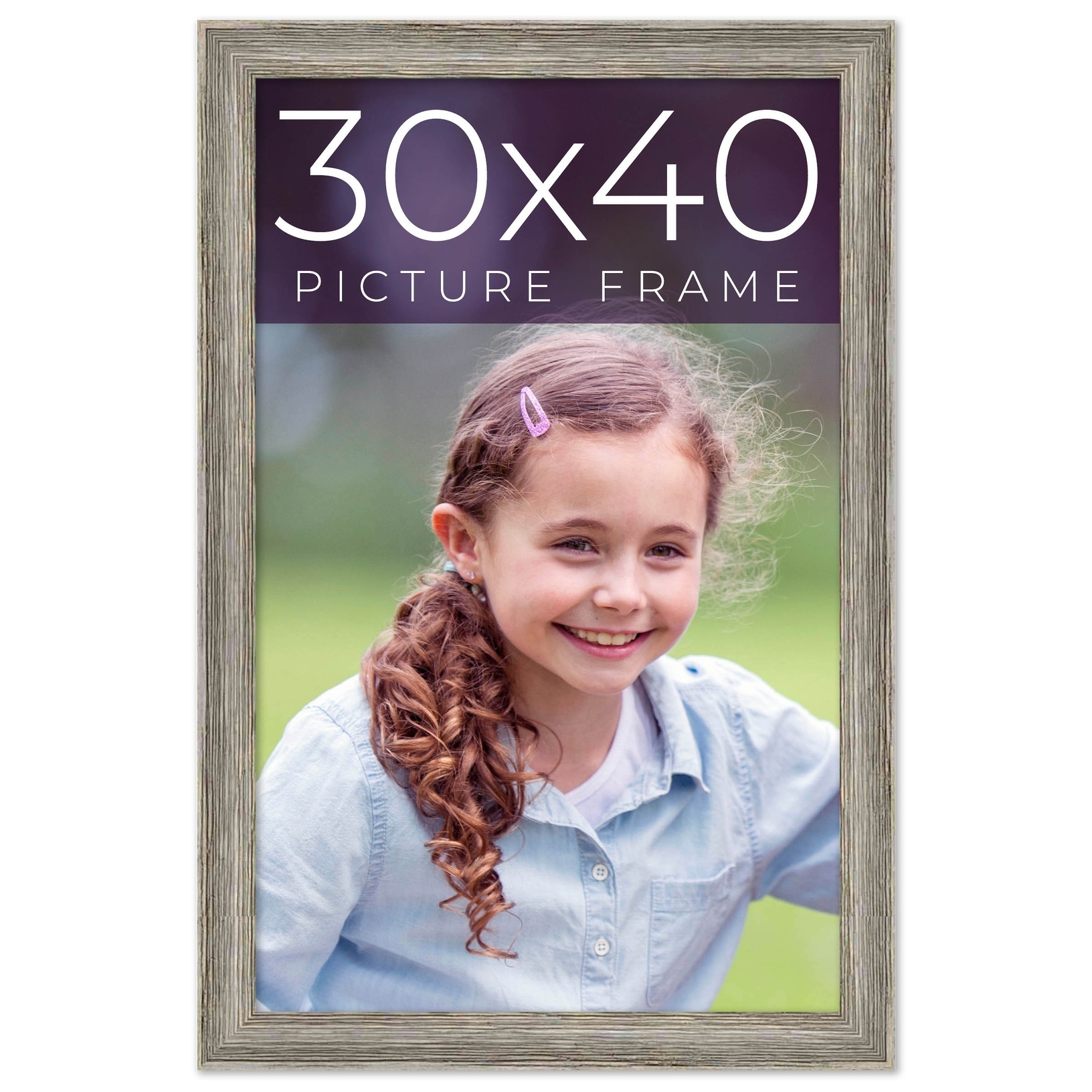 30x40 Grey Picture Frame - Wood Picture Frame Complete with UV - Bed Bath &  Beyond - 36016956