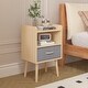 preview thumbnail 30 of 38, 2-Tier Kids Nightstand With Fabric Drawer, Set of 2