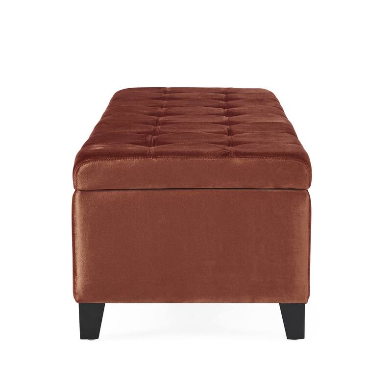 Entryway Bench, Modern Velvet Upholstered Window Storage Bench