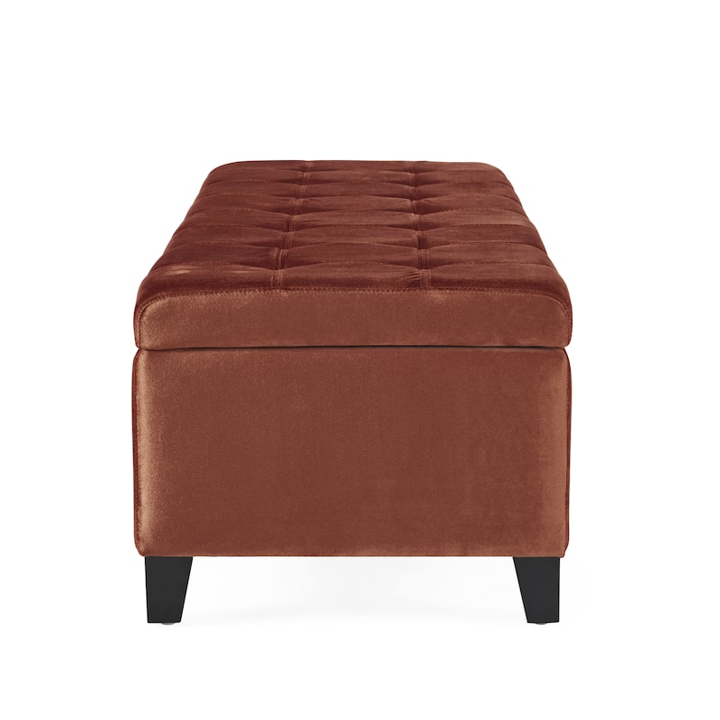 Storage Ottoman,Rectangular Ottoman Bench,Upholstered Storage Bench,Foot Rest for Living Room, Entryway and Bedroom,