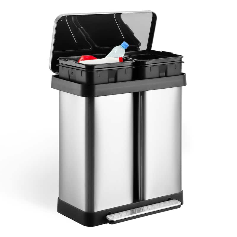 Stainless Steel Dual Trash Can