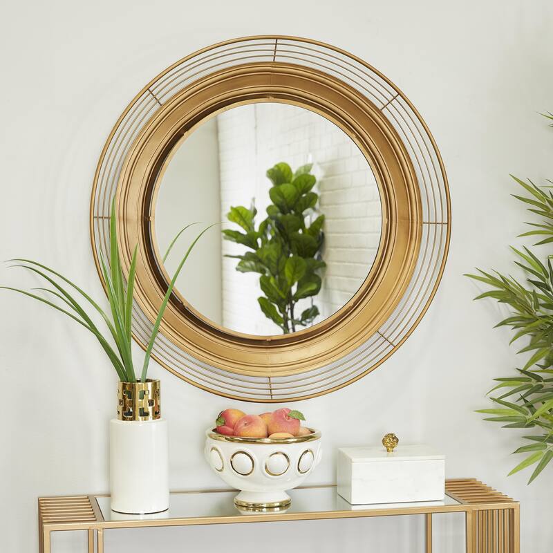 Metal Wall Mirror - Brown - Roche River Decor