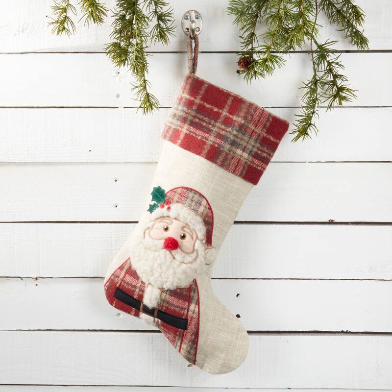 Plaid Santa Stocking