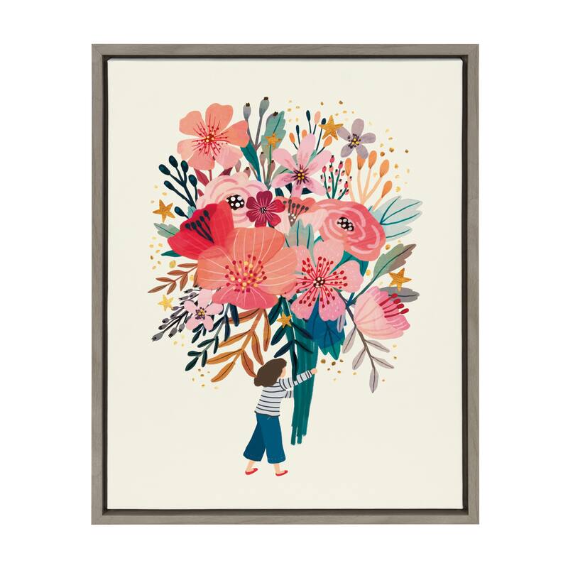 Kate and Laurel Sylvie Hope Framed Canvas by Mia Charro